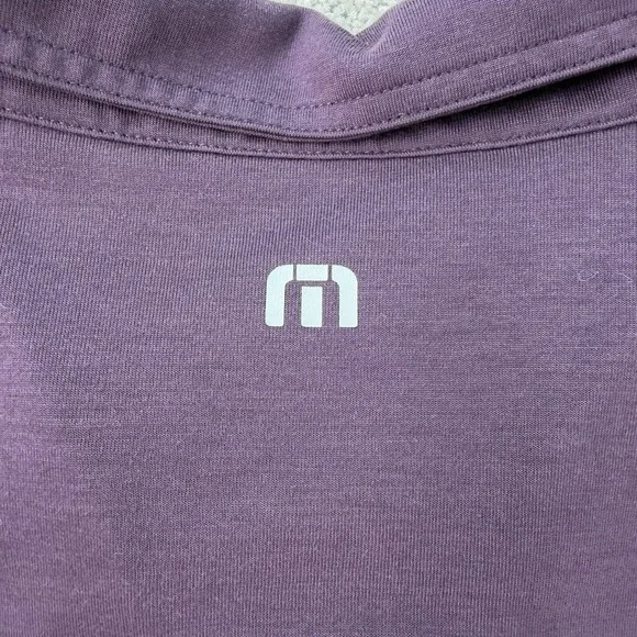 Travis Mathew Polo Shirt Mens XL Purple Short‎ Sleeve Striped Golf Green Lot - Picture 11 of 15
